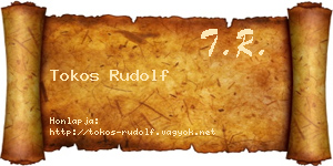 Tokos Rudolf névjegykártya